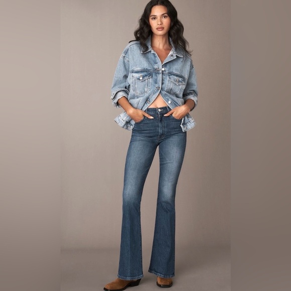 MOTHER Denim - MOTHER The Weekender Skimp High-Rise Flare Jeans Size 31 NWT